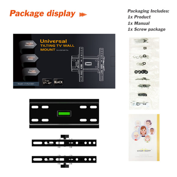 SH-44T Tilting TV Mount Brackets - Image 2