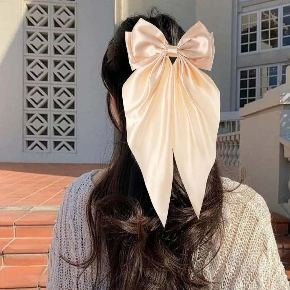 Large Silk Bow/Ribbon Hair Clips