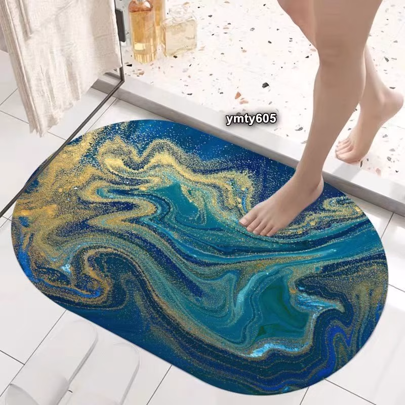 3D-Rubber Oval Bathroom Door Mats - Image 7
