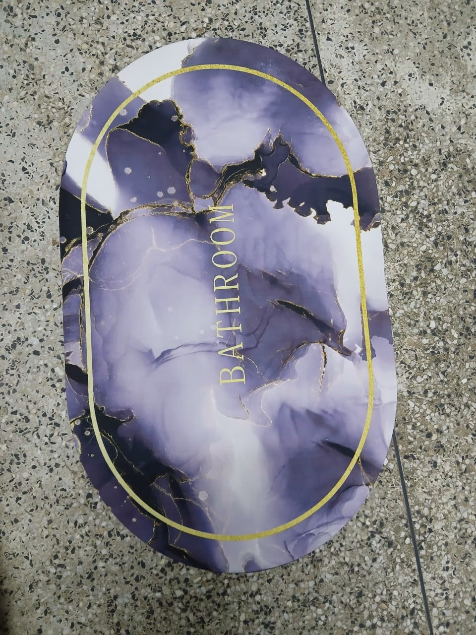 3D-Rubber Oval Bathroom Door Mats - Image 2