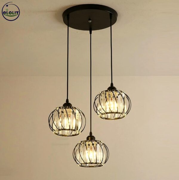 Glolit GPDL 3-in-1 Black & Gold Chandeliers - Image 3