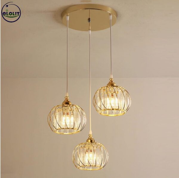 Glolit GPDL 3-in-1 Black & Gold Chandeliers
