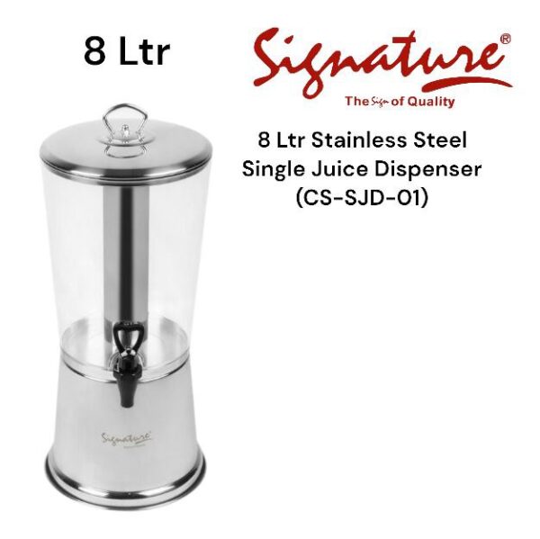 Signature CS-SJD-01 Stainless-Steel 8L Juice Dispenser