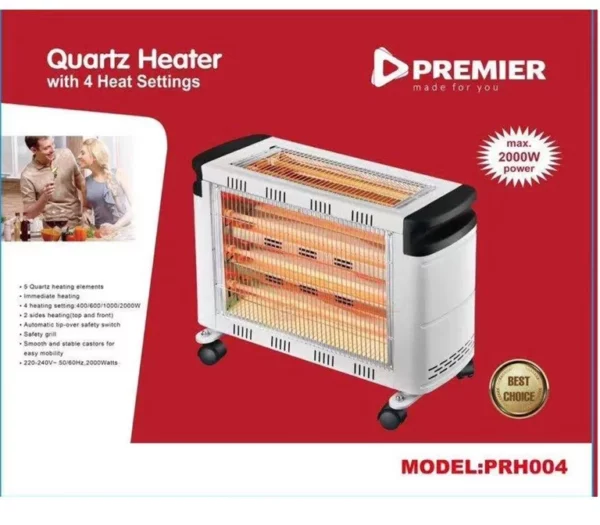 Premier PRH-004 3-Zone Quartz Halogen Room Heaters - Image 2
