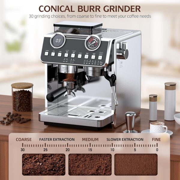 Cafelffe MK608 All-in-one Espresso Machine with Grinder - Image 2