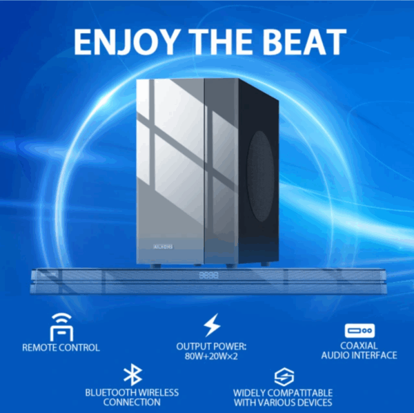 Ailyons SB801K 2.1ch Soundbar Subwoofer - Image 2