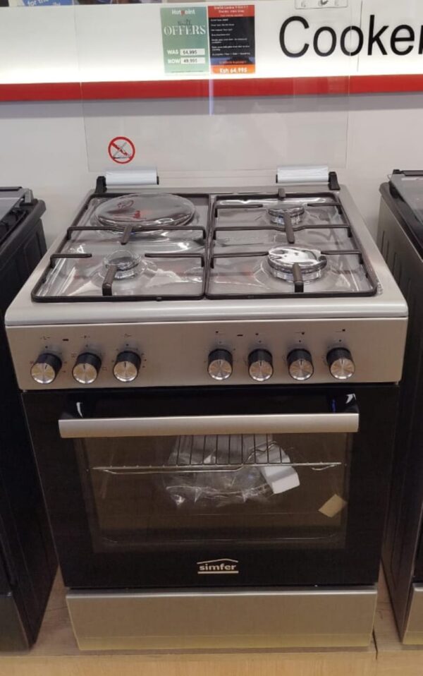 SIMFER F6315SERIG 60x60 Inox 3~Gas+1~Electric Gas Cookers - Image 2