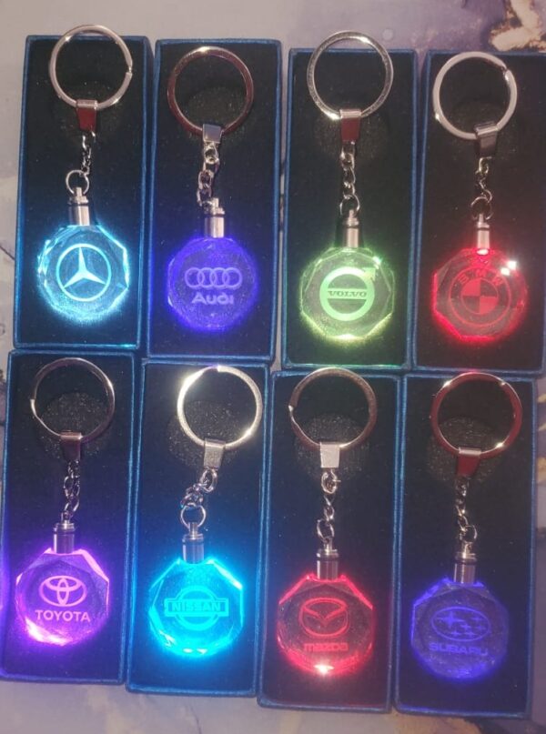 Car Branded Crystal LED Keychain - Image 2