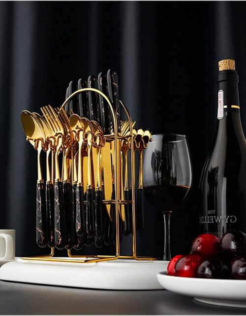 Gold Marble 24Pcs Cutlery sets