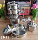 Signature ST-15 15pc Induction Base Stainless-Steel Cookware sets