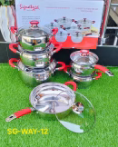 Signature SG-WAY-12 12pc Induction Base Stainless-Steel Cookware sets