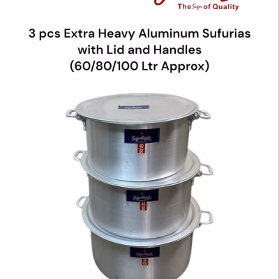 Signature 3pc Commercial Heavy-Duty Aluminum Sufurias