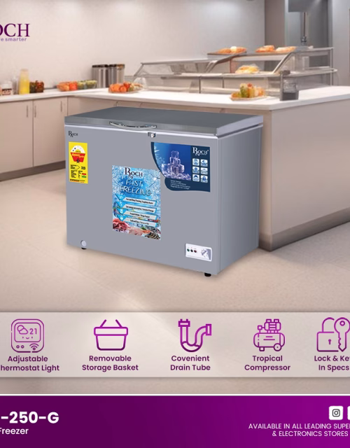 ROCH ⁠RCF-250-K-B 200L Chest Freezer