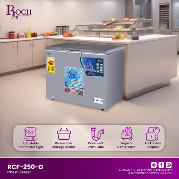 ROCH ⁠RCF-250-K-B 200L Chest Freezer