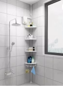 4 Tier Adjustable Bathroom Corner Rack