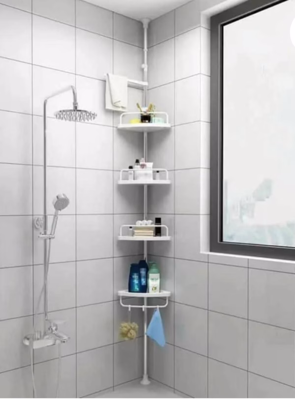 4 Tier Adjustable Bathroom Corner Rack