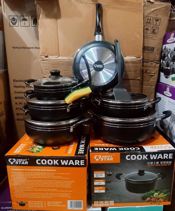Great Star 14 Pcs Non-stick Cookware Set