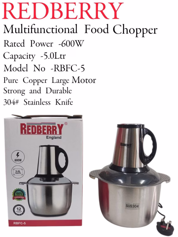 Redberry Multifunctional Stainless-Steel Food Chopper - Image 2