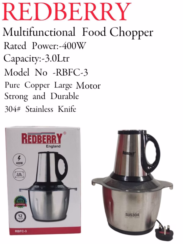 Redberry Multifunctional Stainless-Steel Food Chopper - Image 3