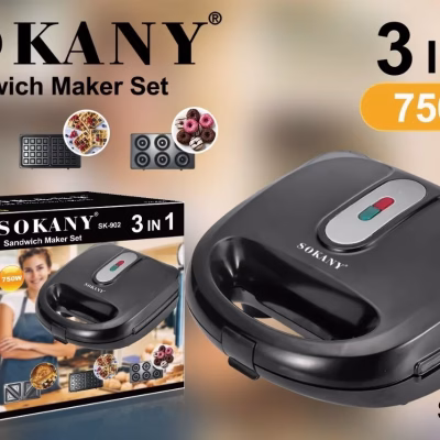 Sokany SK-902 3-in-1 Sandwich Maker