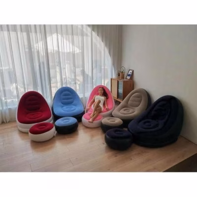 Generic Inflatable Sofa Seat with Footrest & Manual Pump