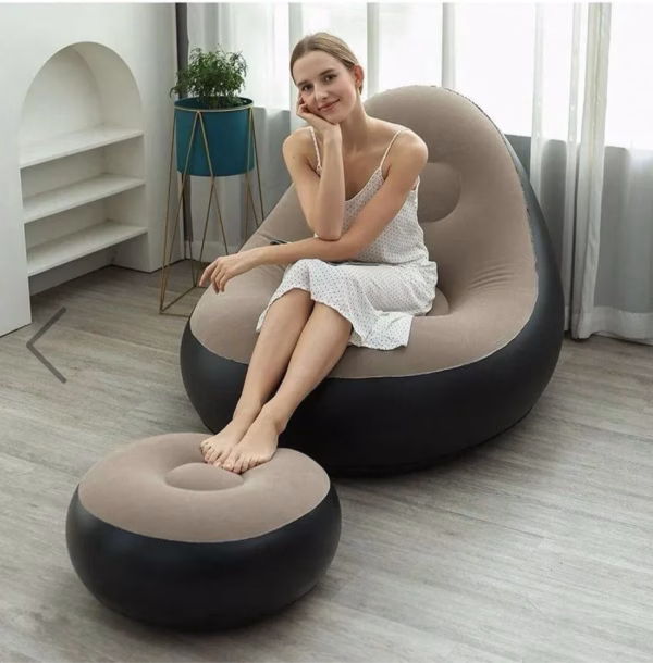 Intex Inflatable Sofa Seat with Footrest & Manual Pump