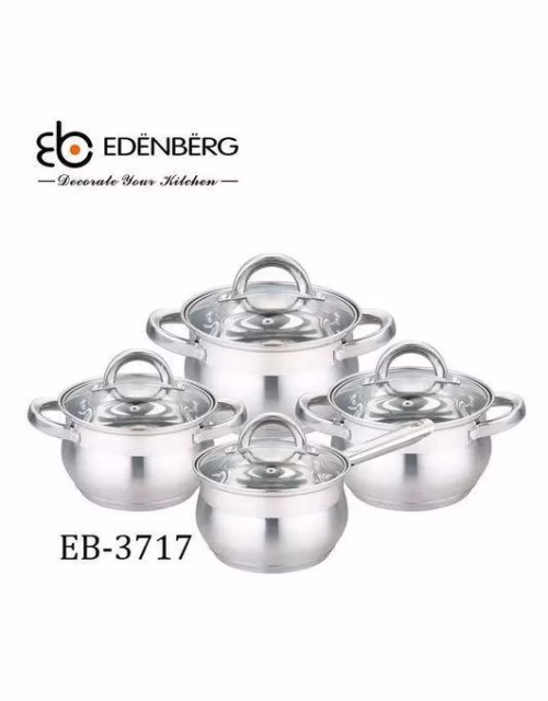 EdenBerg EB-3718 8pcs Stainless Steel Cookware Set