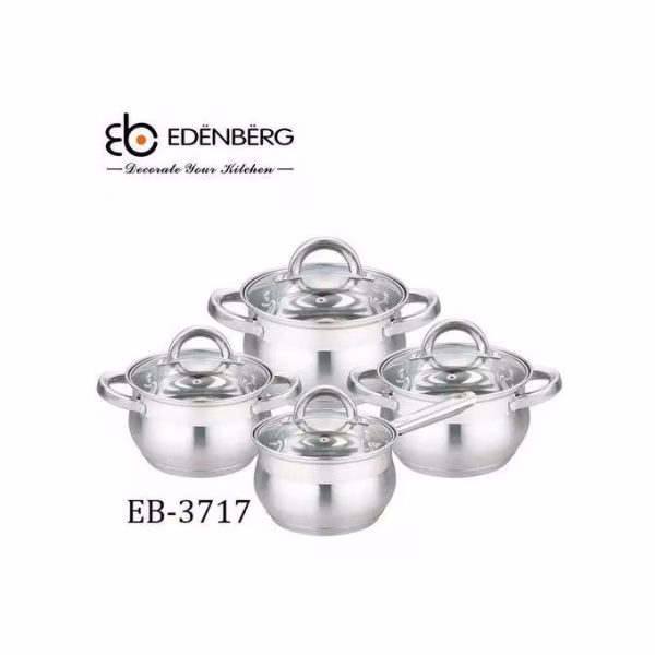 EdenBerg EB-3718 8pcs Stainless Steel Cookware Set