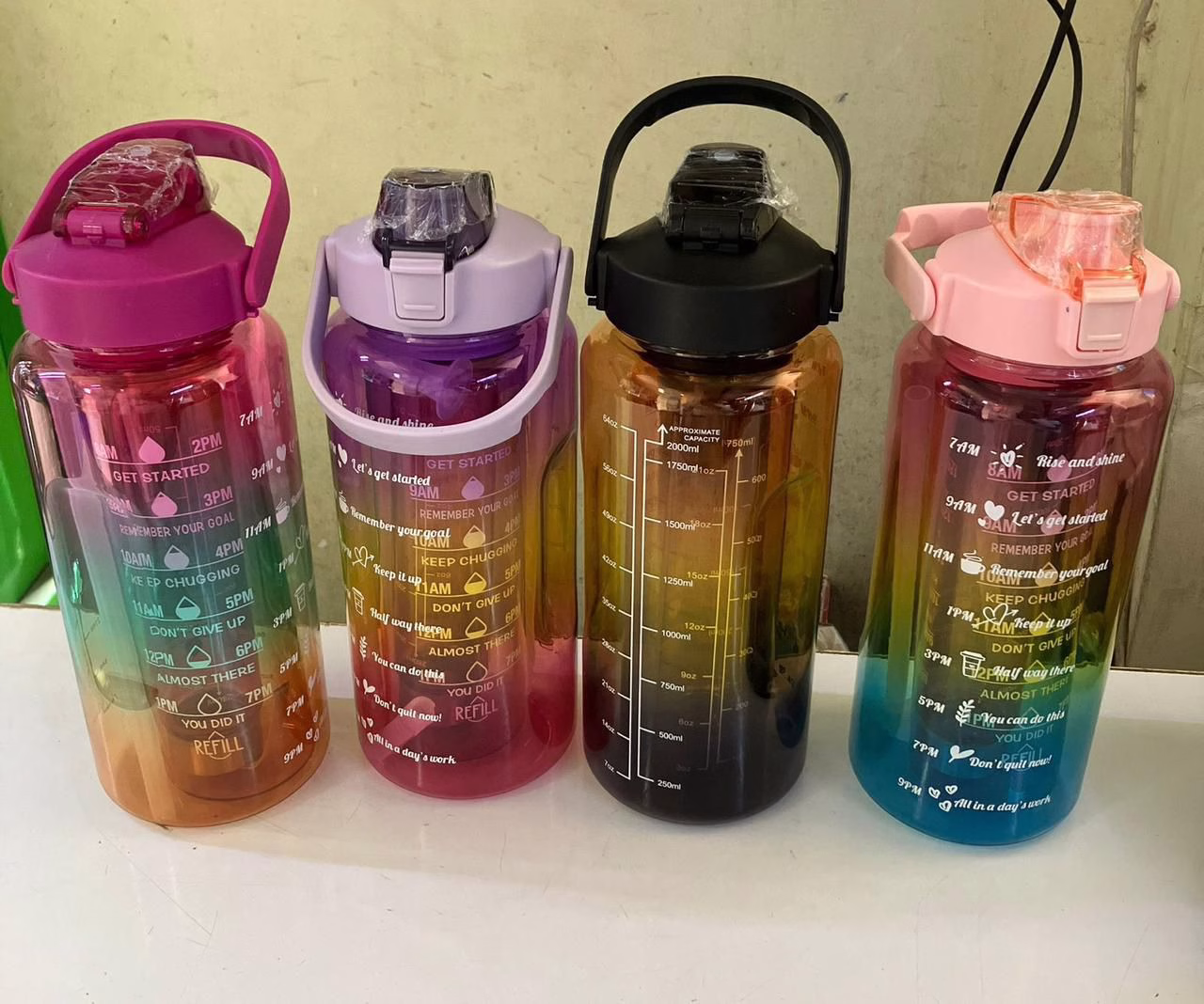 Generic 3-in-1 Motivational Water Bottles