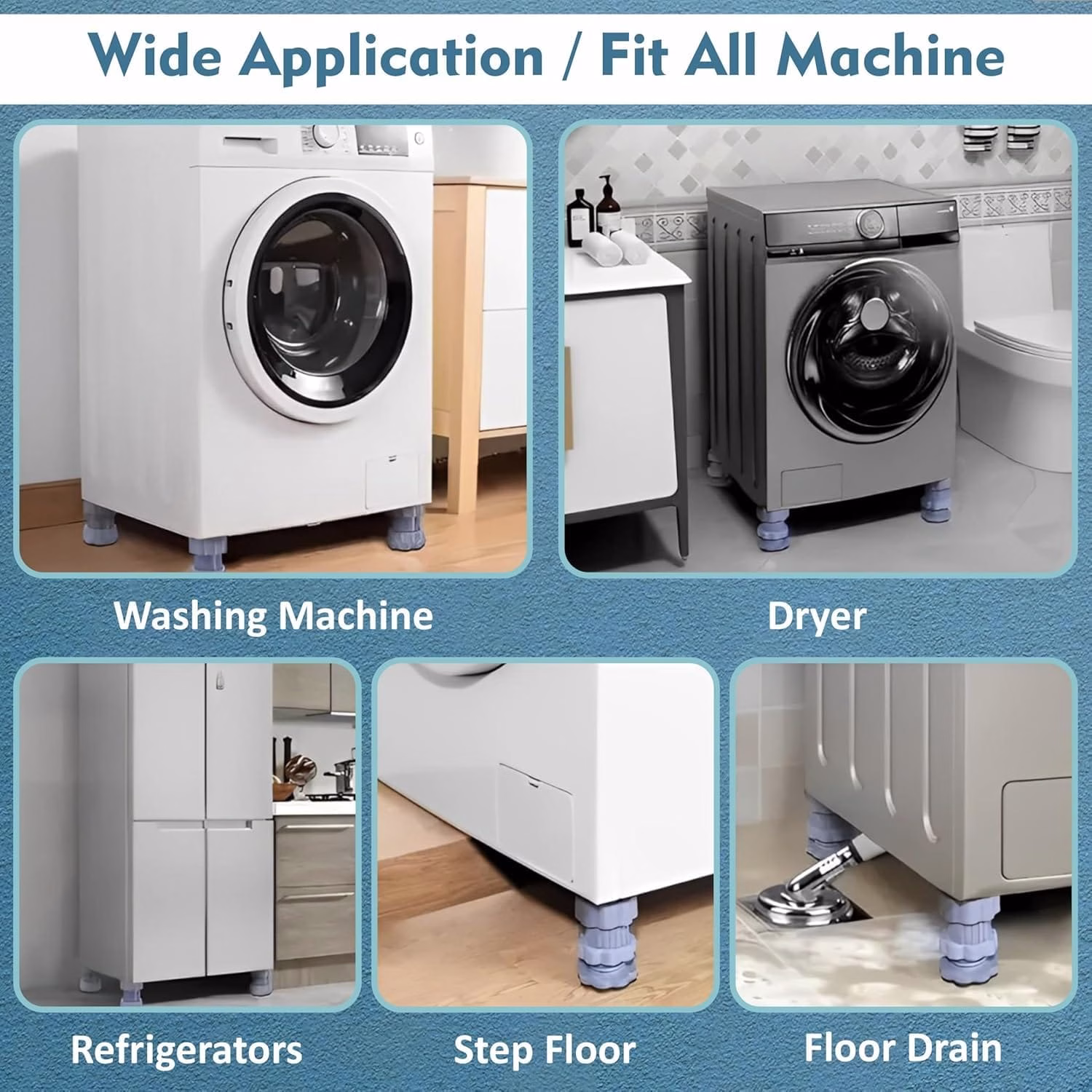 4Pcs Heavy-Duty Anti-Vibration Pads