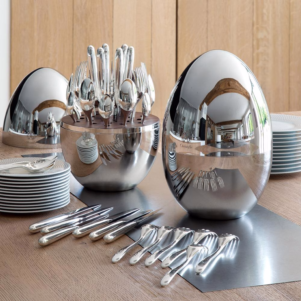 36pc Silver Executive Egg-Shaped Cutlery Set - Image 2