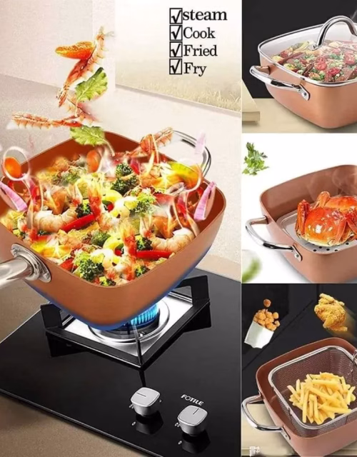 Long Handle Copper Pan