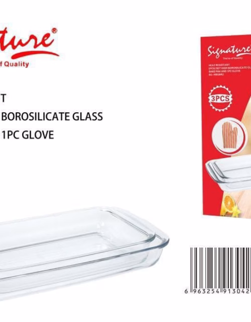 Signature 2Pcs Rectangular Glass Baking Trays