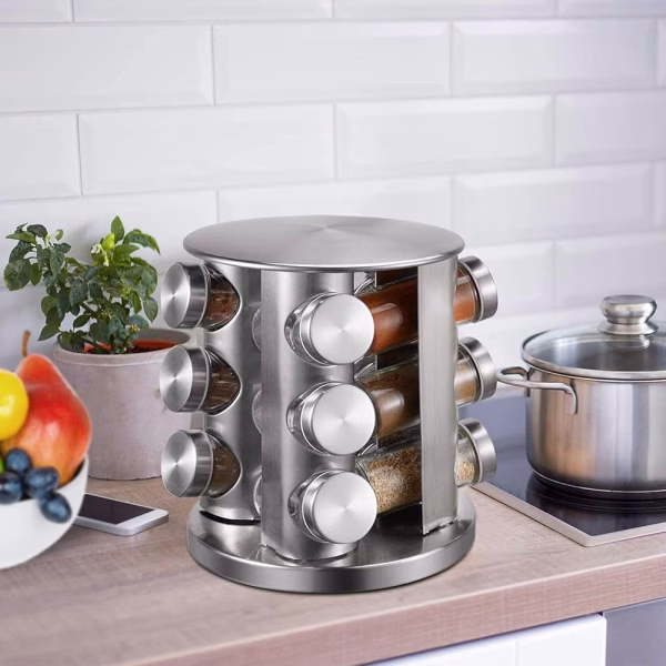 Countertop 12pcs Rotating Spice Rack - Image 3