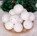 6Pcs White Christmas Tree Frost Balls