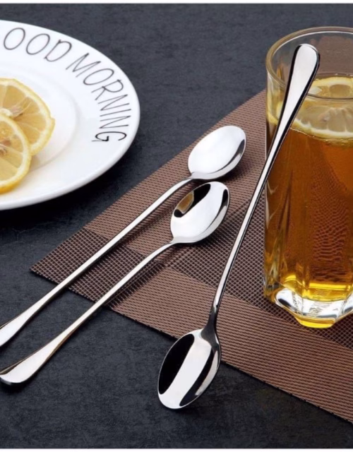 Stainless Steel 6 pcs Long Teaspoon Sets