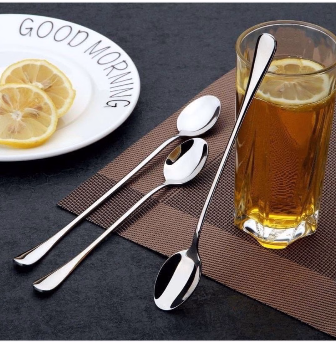 Stainless Steel 6 pcs Long Teaspoon Sets