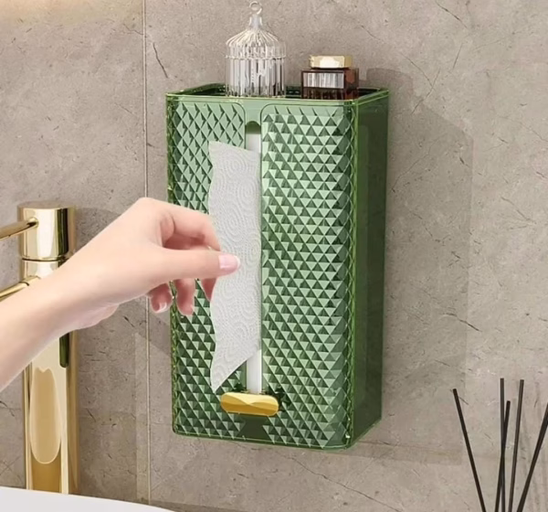Acrylic Self-Adhesive Bathroom Paper Towel Holder