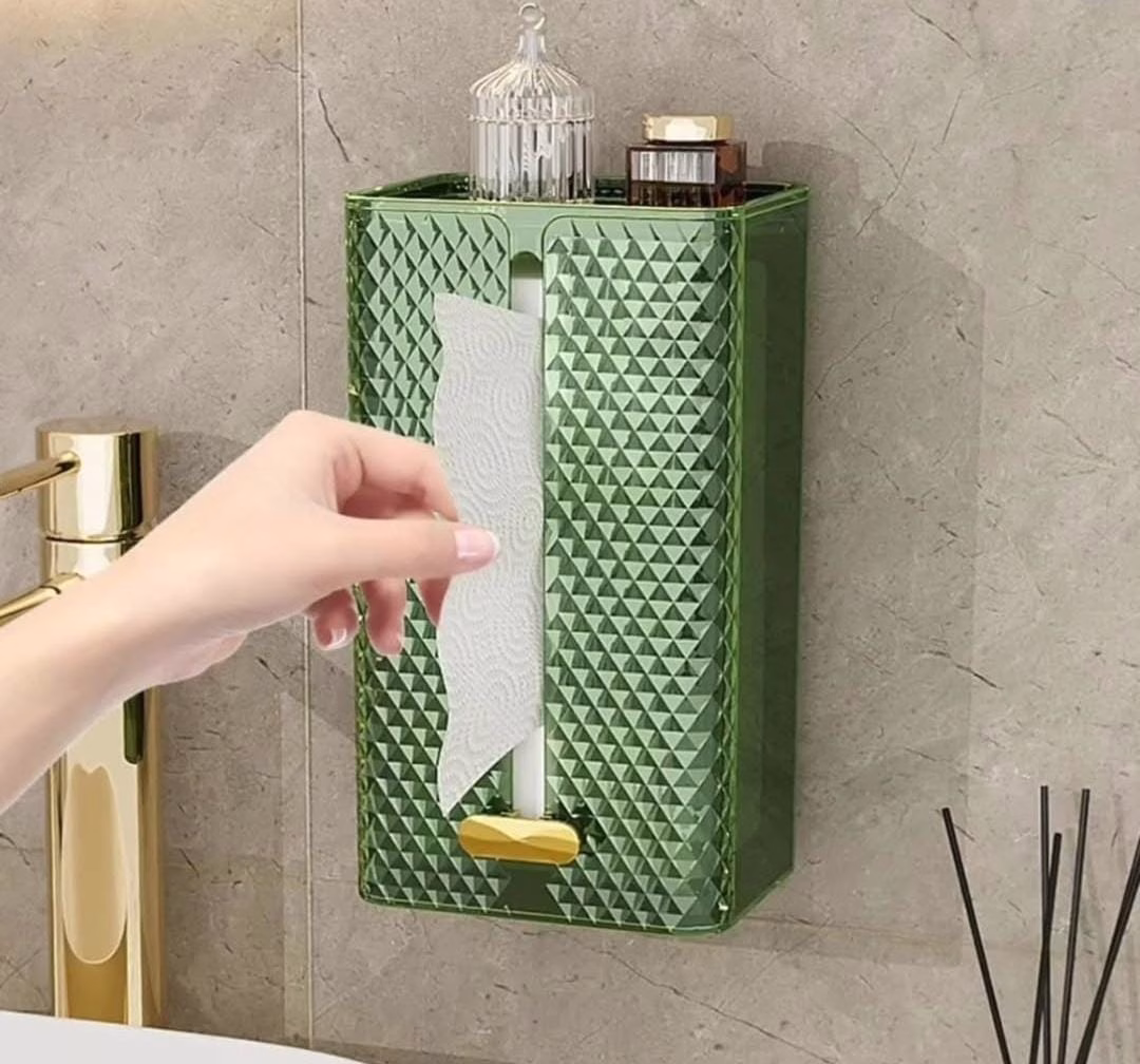 Acrylic Self-Adhesive Bathroom Paper Towel Holder