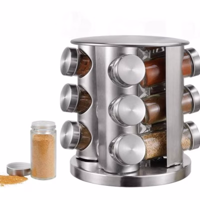 Countertop 12pcs Rotating Spice Rack