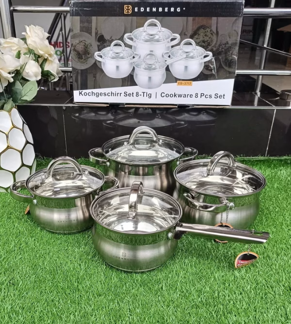 EdenBerg EB-3718 8pcs Stainless Steel Cookware Set - Image 2