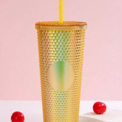 Portable Tumbler With Lid & Straw