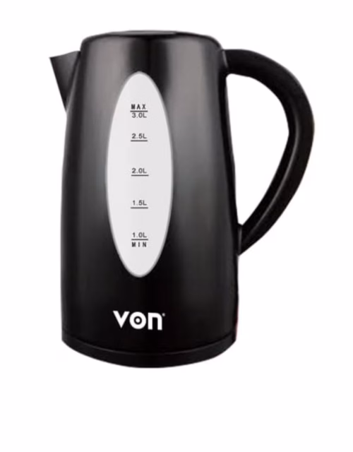 VON VSKL03BNK 3L Cordless Electric Kettle