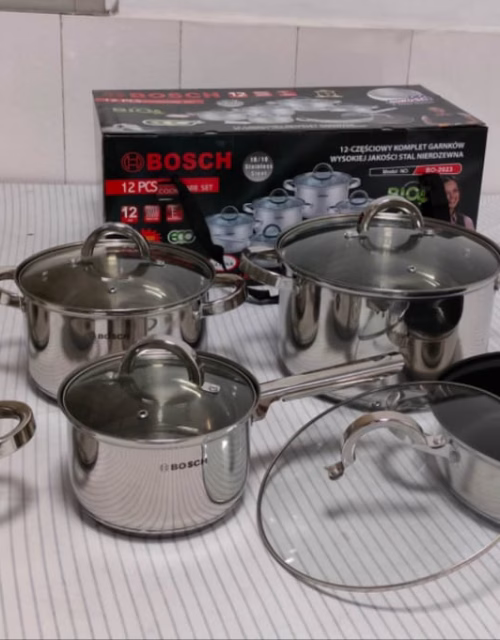 Bosch 12Pcs Stainless Steel Cookware Set