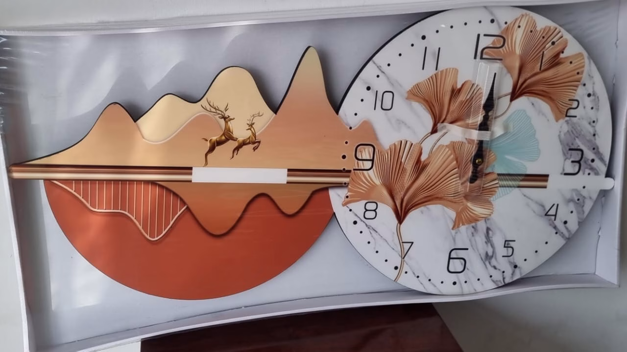 Elegant 80cm by 40cm Wall Clock