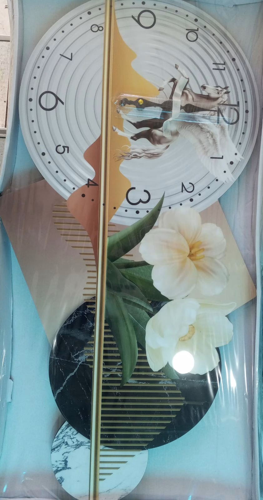 Elegant 80cm by 40cm Wall Clock - Image 4