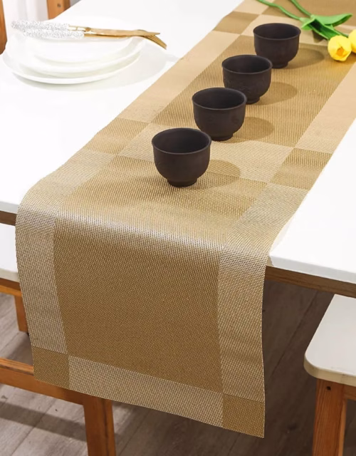 6Pcs PVC Table Mats Plus Table Runner