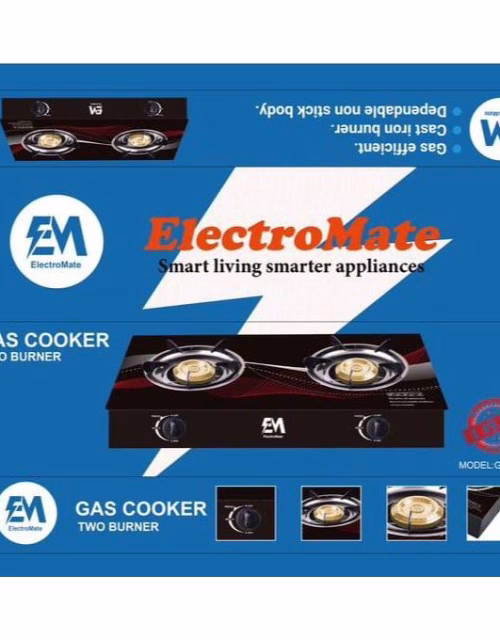 Electromate 2 Burner Glass Tabletop Cooker