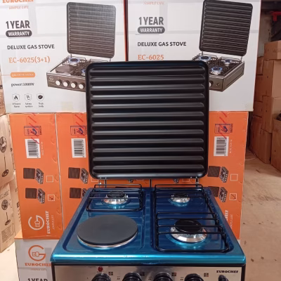 Eurochef EC6025 3-Gas+1-Electric Tabletop Cooker