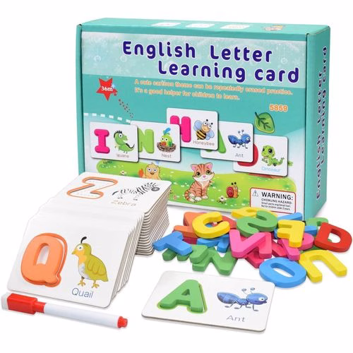 English Letter Learning Cards